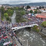 Casi 100.000 personas participaron en la marcha antiminera y por el agua en Cuenca pese al estado de excepción