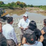 Refuerzo emergente en Puerto Las Cañas protege a cerca de 3.000 habitantes y áreas agrícolas ante el aumento del caudal